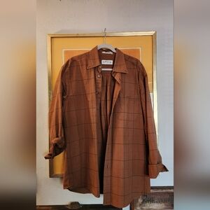 Orvis Brown Plaid Button-Up Shirt